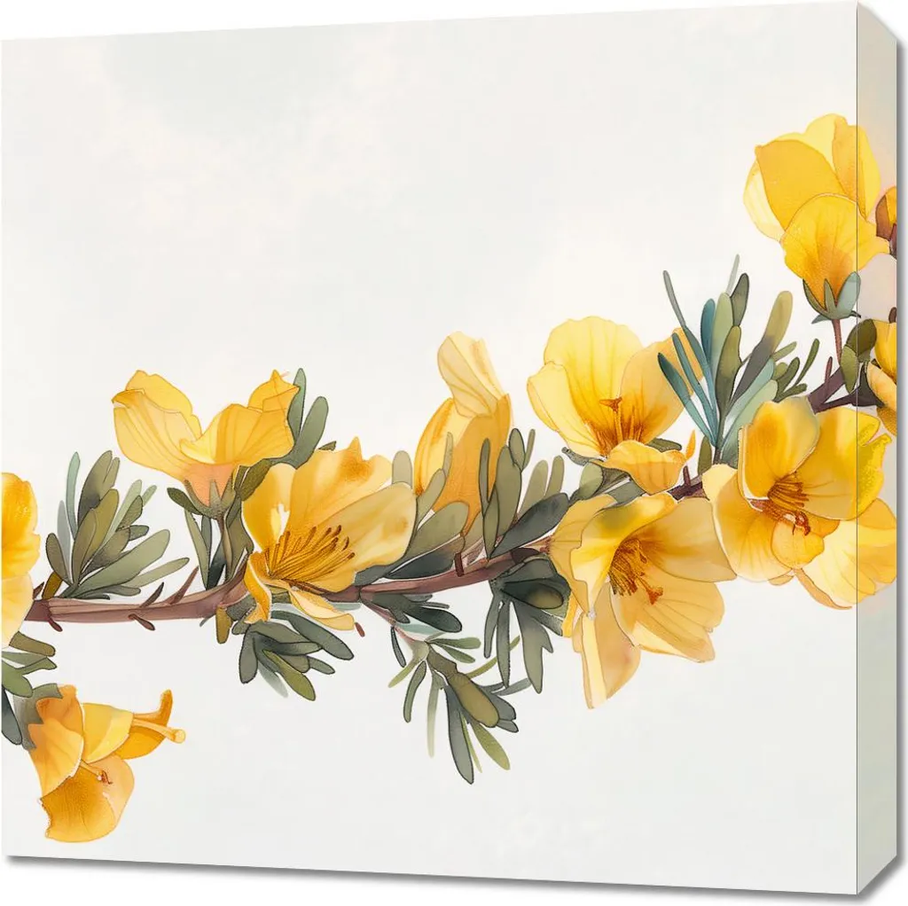 Quadro 60x60 cm Fiori gialli