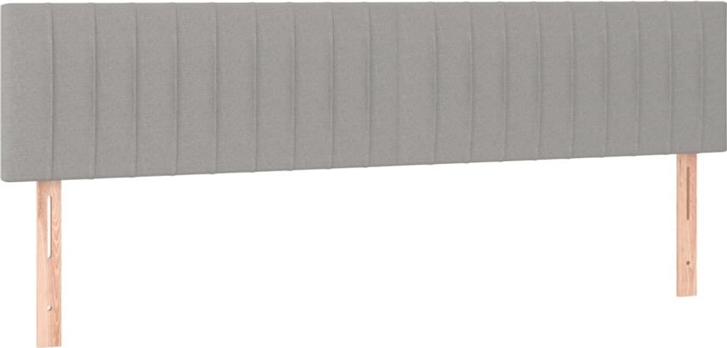 vidaXL Testiere 2 pz. Tessuto grigio chiaro 100x5x78/88 cm Immagine del prodotto 