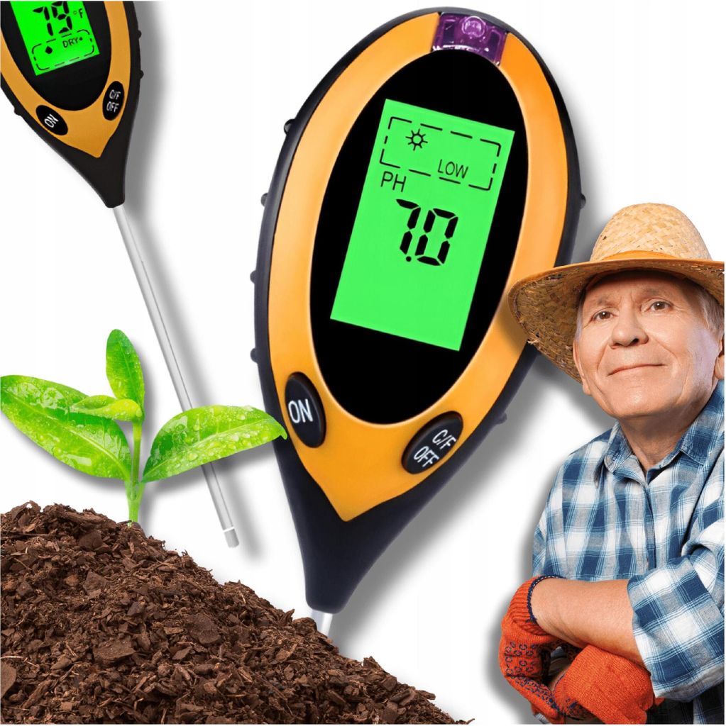 OMNA | Pôdny merač 4 v 1 - elektronický - pH, vlhkosť, Obrázok produktu 