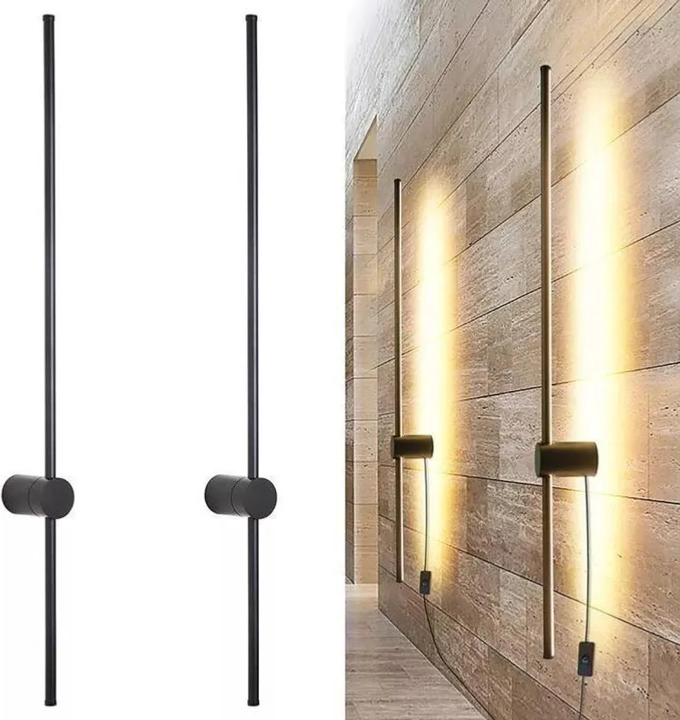 Éclairage Mural Design pour Chambre et Couloir LED 16W Noir Chic