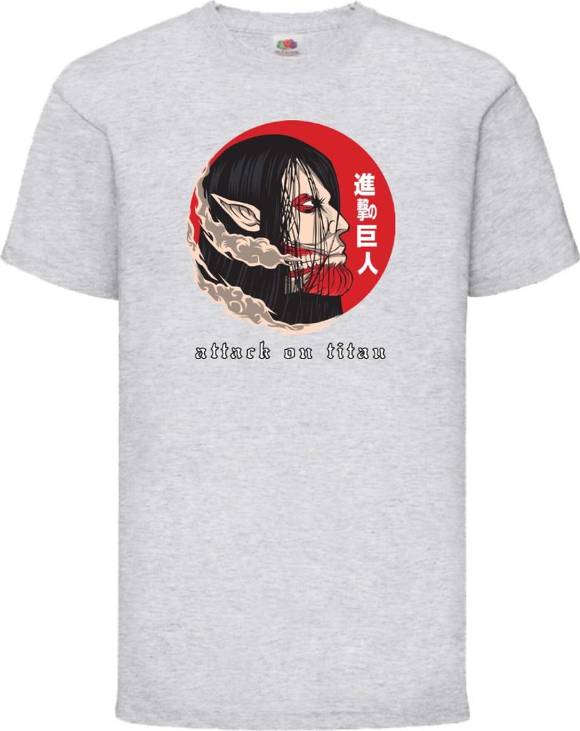 Kinder T-Shirt Japan Animation Manga Anime Comics Attack Anime On Titan Eren Yeager 06 Var-014 Yeager Hero, 12-13 Jahr - 152 / Grau
