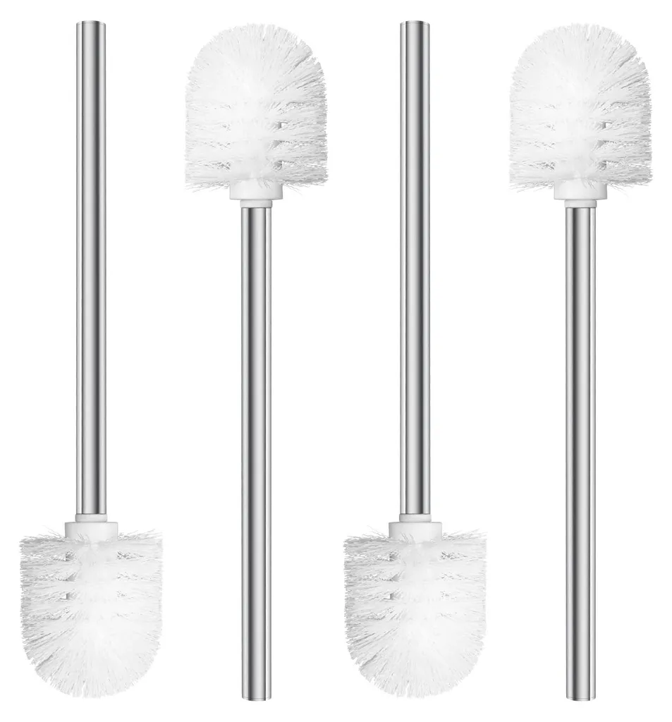 Brosse de Toilettes pour Salle de Bain : Lot de 4 avec Manche en Inox