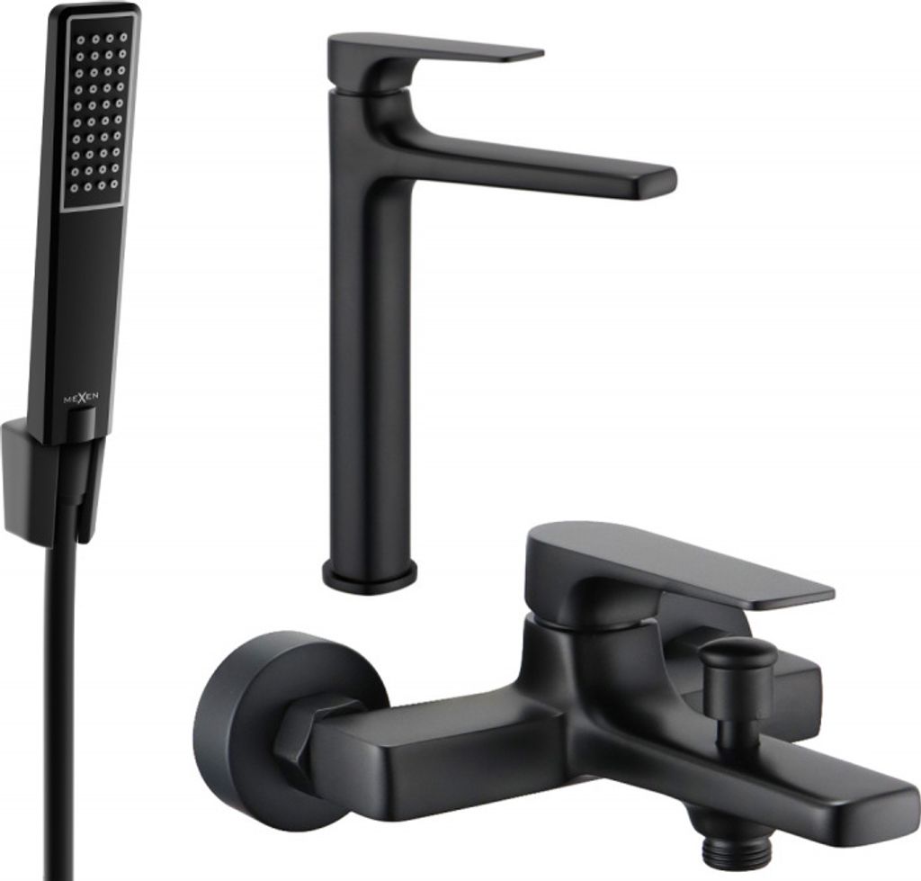 Mexen Lynx R72 Badewannenset, Schwarz - 745913R72-70 Produktbild 
