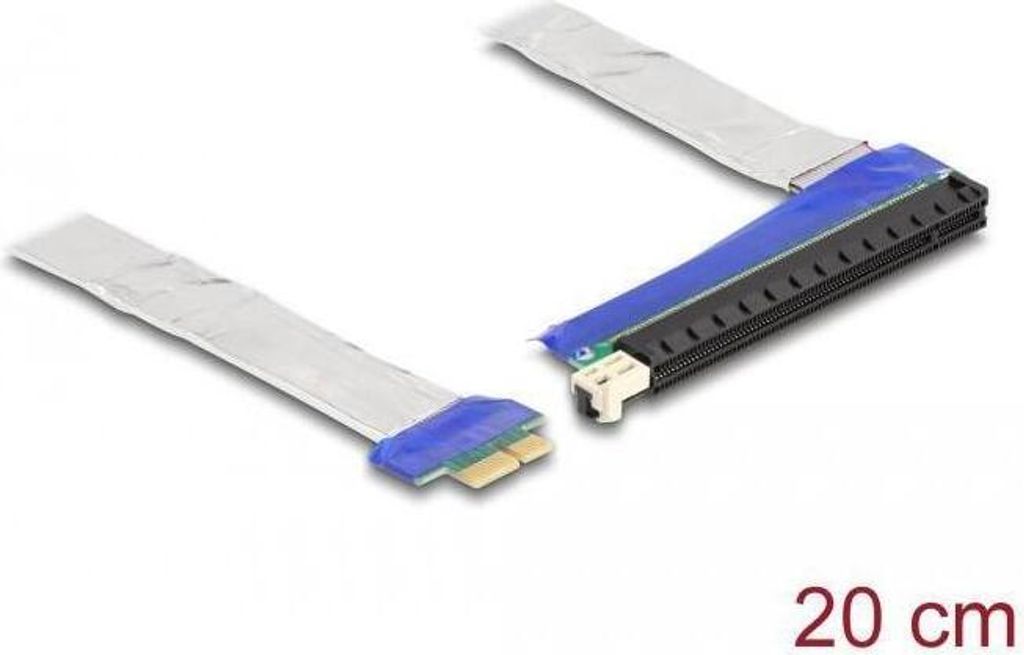 DELOCK Riser Karte PCI Express x1 St. zu 16 Slot Kab.20 cm