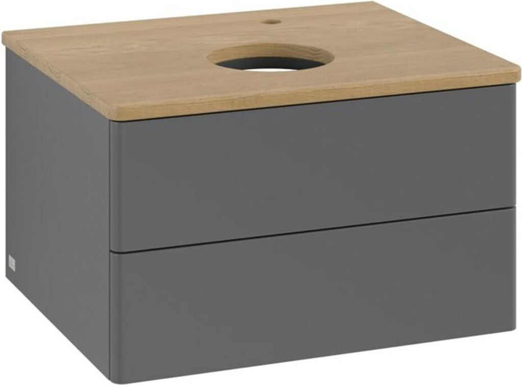 V&B Waschtischunterschrank ohne Frontstruktur -Beleuchtung Antao 60x36x50cm, HL, WBP hon. Oa, A m Lac