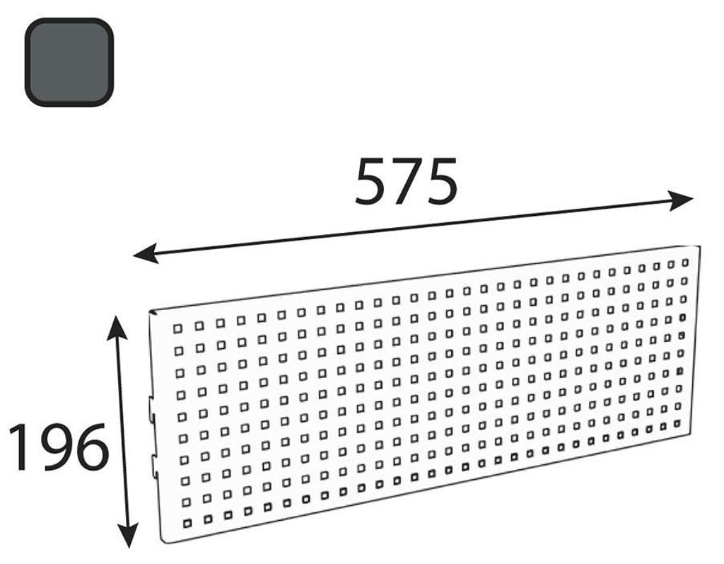 INTEGRI Anthrazit Lochwand 570mm Garderobensystem Werkzeugwand Garage Werkstatt