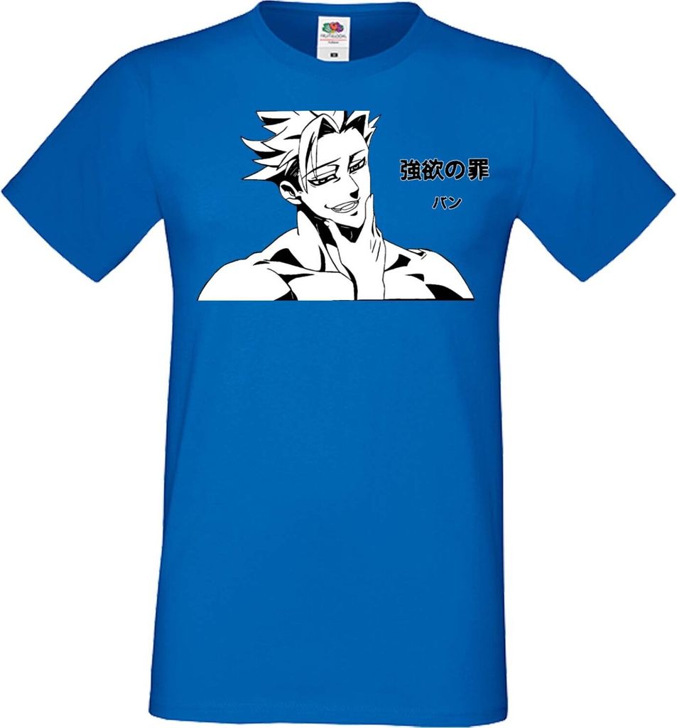 Herren T-Shirt Manga Anime The Seven Anime Deadly Manga Sins Meliodas 03 Seven Deadly Sins, Man S / Blau