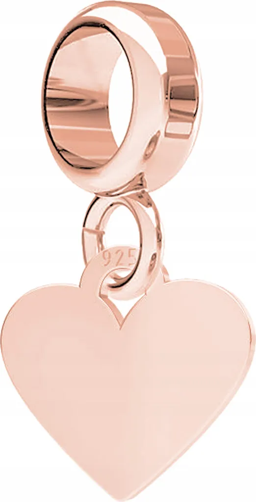 Ciondolo Mini Cuore Oro Rosa e Argento 925 - Regalo Romantico Donna