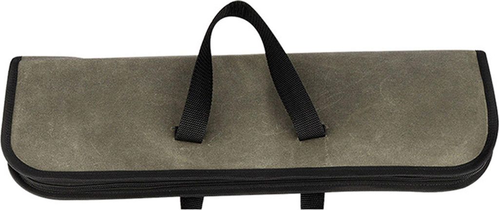 Messertasche (4 Steckplaetze), Canvas Chef's Knife Rolltasche mit haltbaren Griffen, tragbare wasserdichte Messertasche Messertasche