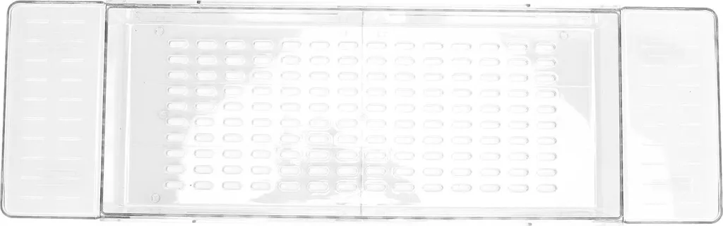 Tablette de baignoire transparente en PET extensible, réglable 52-80cm