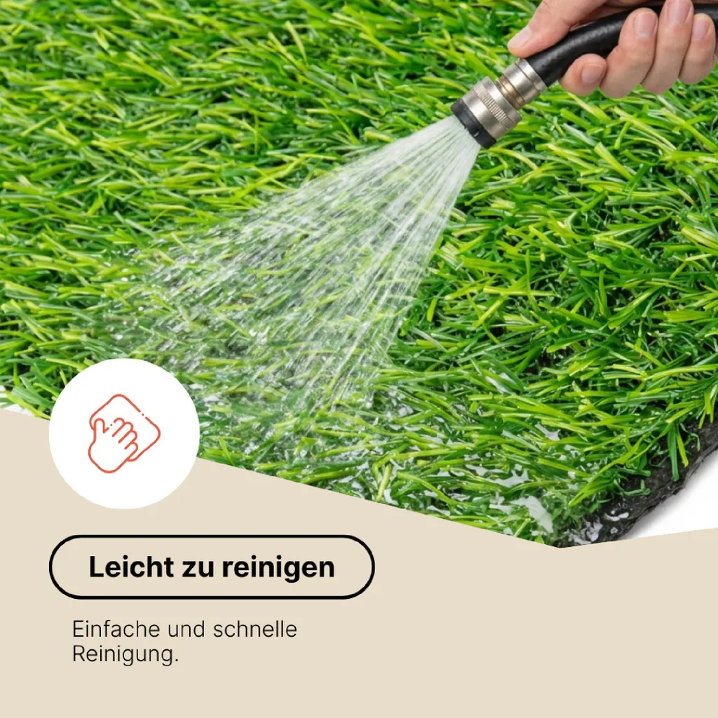 Tapis de gazon artificiel aspect pelouse réelle 20mm 150x500cm Vert Luxe - 5