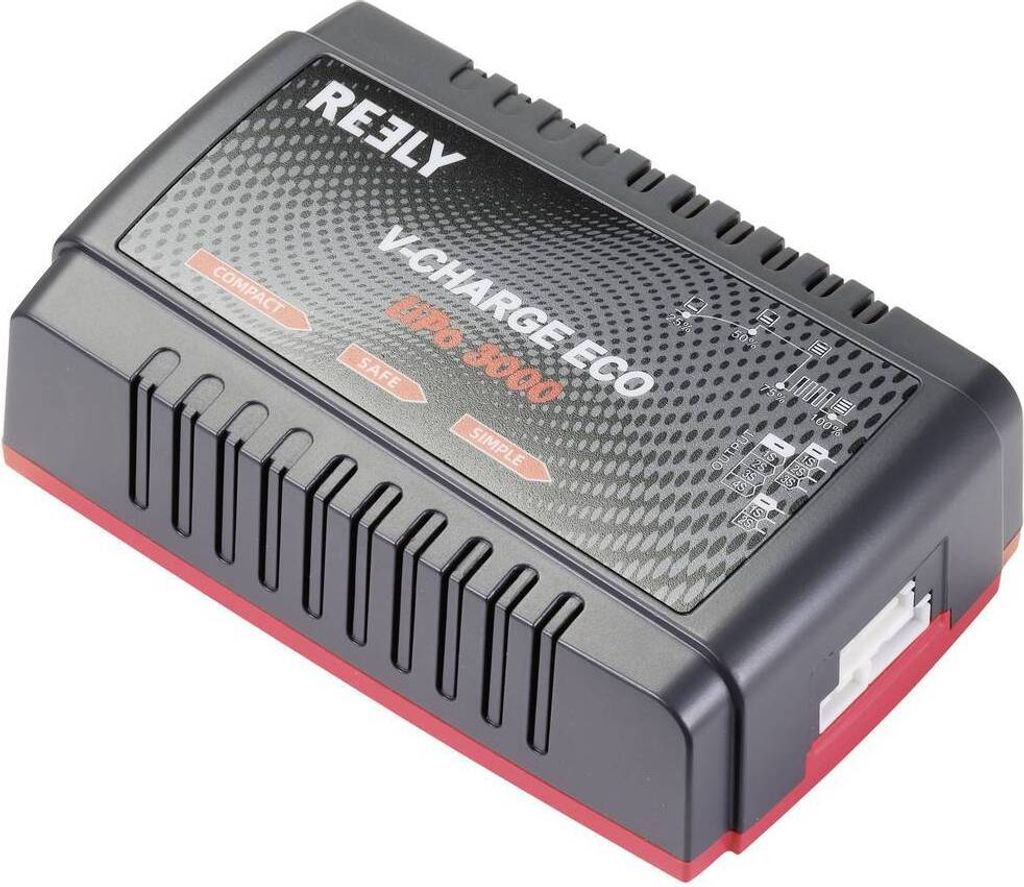 Reely V-CHARGE ECO LiPo 3000 Modellbau-Ladegerät 230 V 3 A LiPo