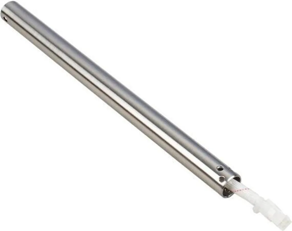 Rallonge ventilateur de plafond pour plafond haut acier brossé 45 cm