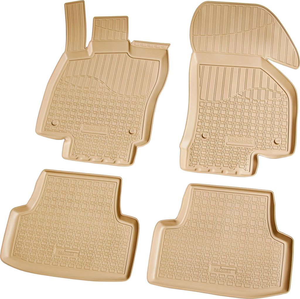 3D Gummi Fussmatten für VW Golf VII | Typ AU | BJ ab 2012> | beige mit Rand