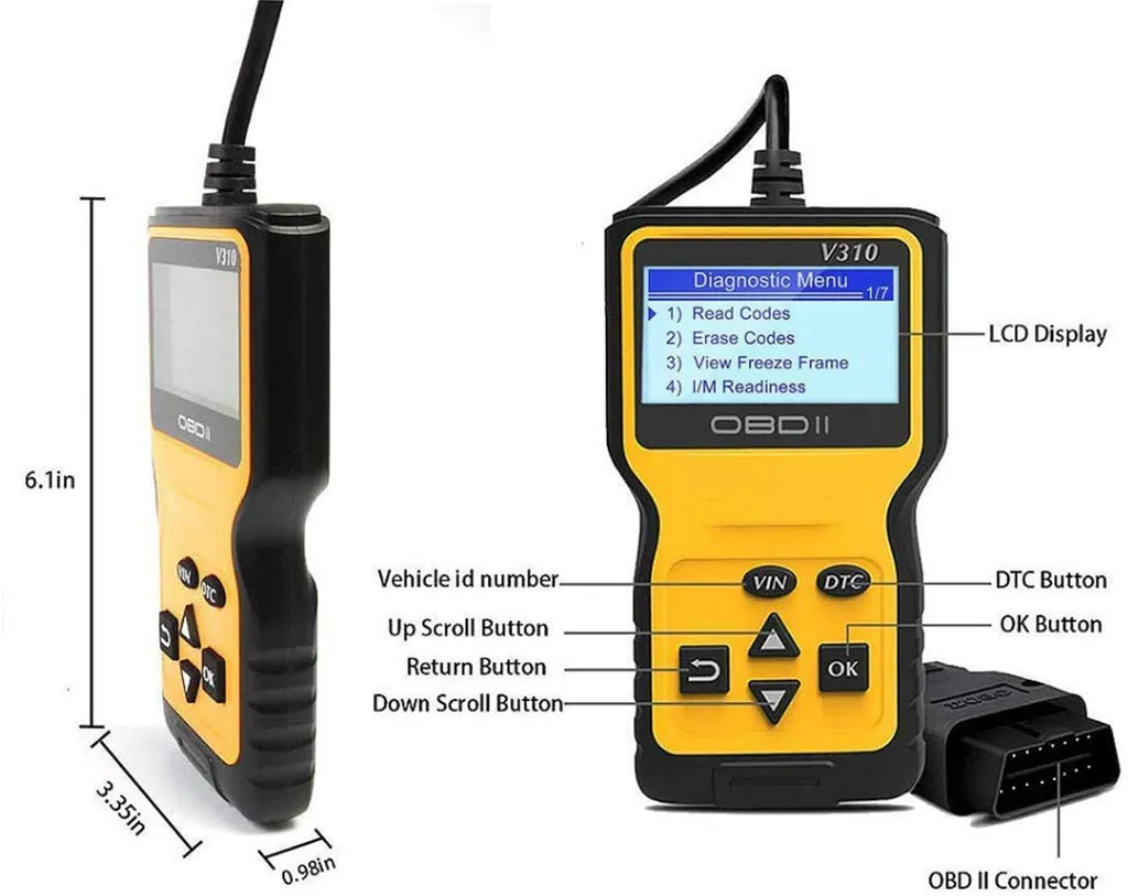 Scanner OBD2 Lecteur de Code Défaut Moteur pour Voiture Protocole CAN