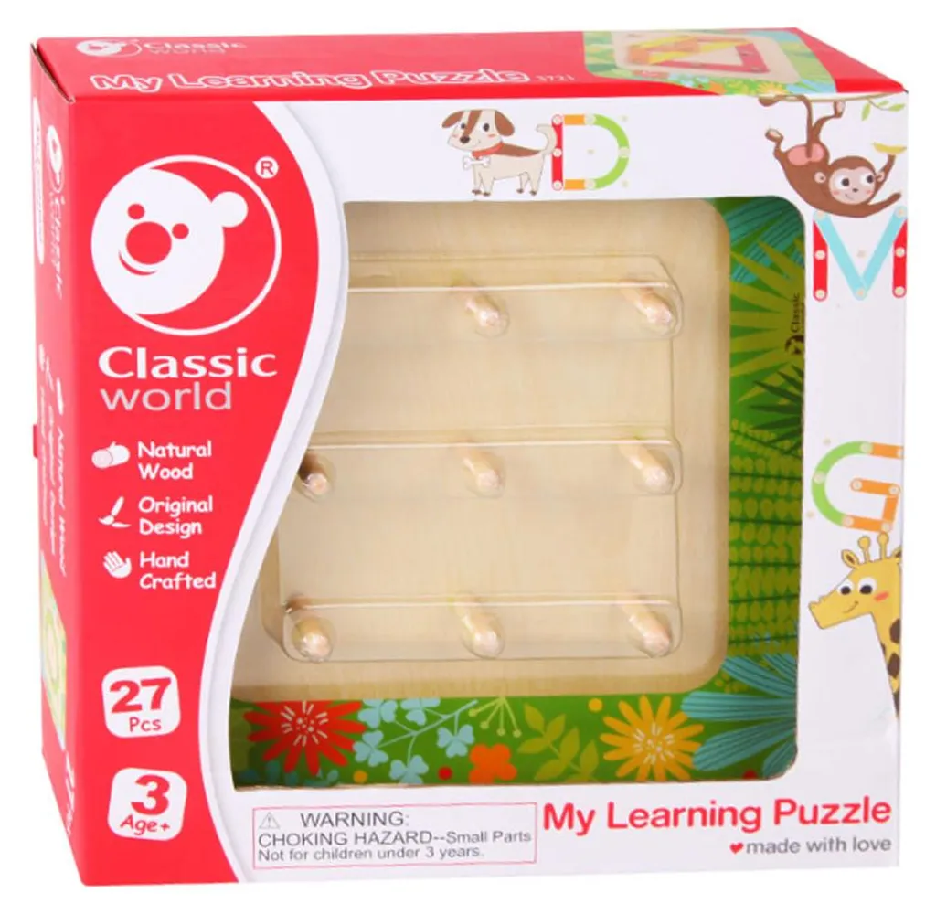 Classic World Puzzle éducatif en bois 29 pièces - Jeu d'éveil premier âge