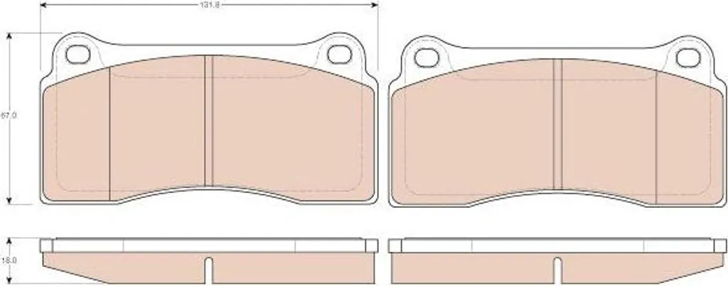 Plaquettes TRW GDB1536 Haute Performance OE MXD1550AA Jaguar XJ XK8