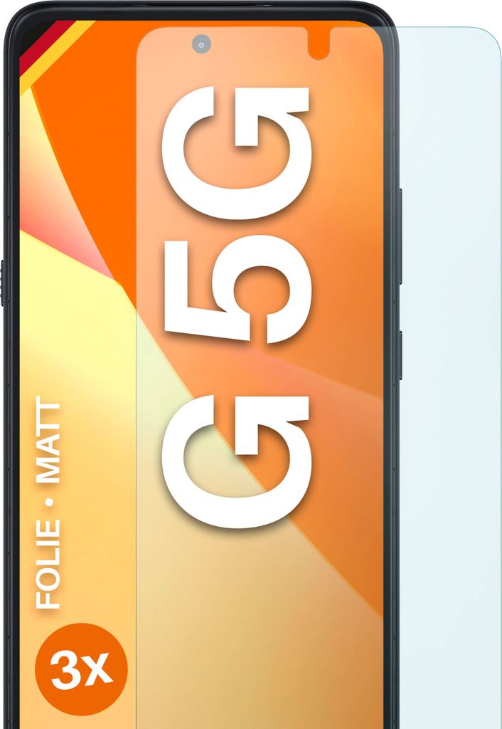 moex 3x Schutzfolie kompatibel mit Motorola Moto G 5G - Displayschutzfolie Anti Reflex Folie, Matt