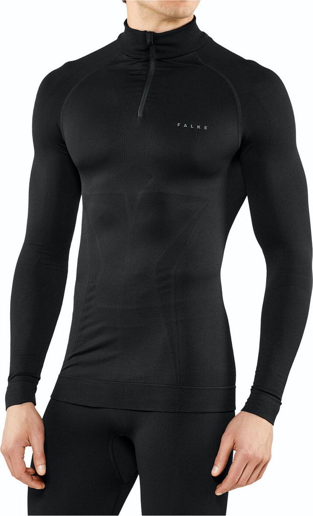 FALKE Maximum Warm langarm Funktionsshirt Herren black S