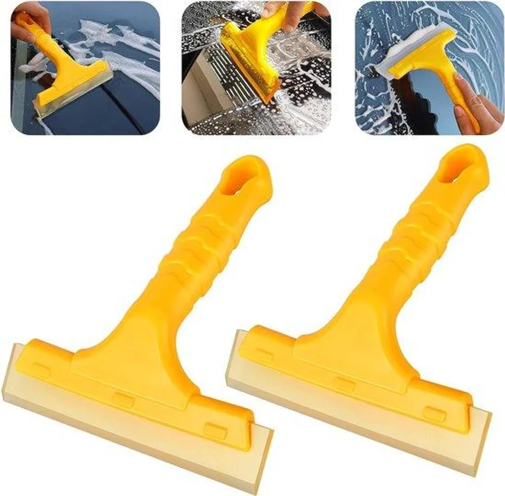 Finissez-en avec le calcaire : lot de 2 raclettes pour vitres et murs