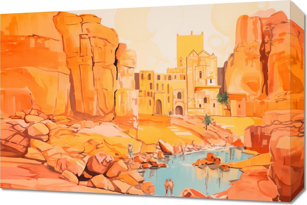 Bild 60x40cm Ruinen unter der Sonne