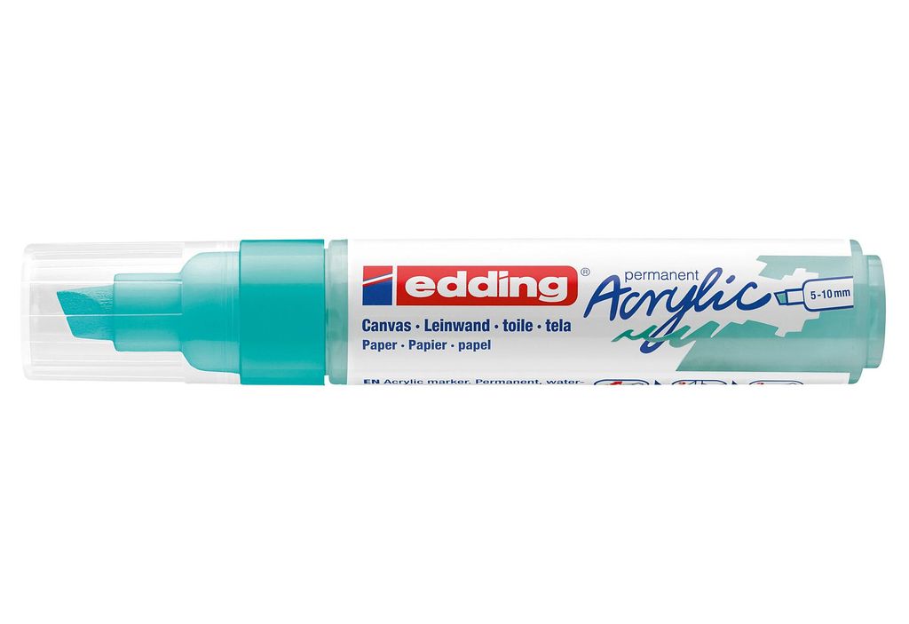 edding 5000 pennarello acrilico largo - turchese - 1 penna Immagine del prodotto 