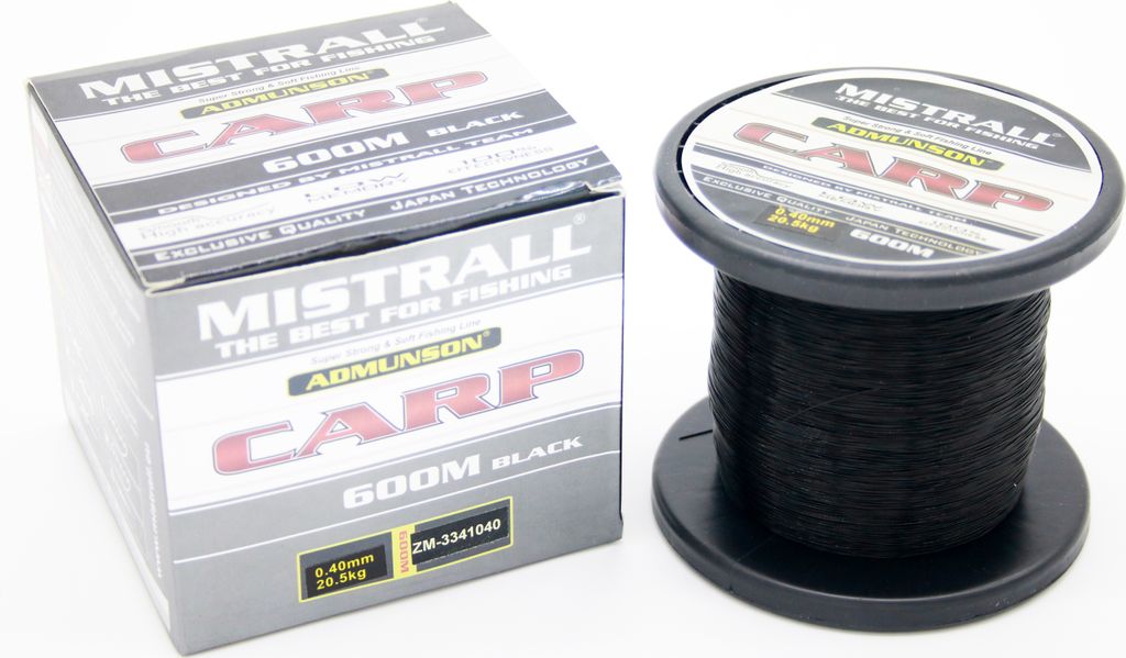 Karpfenschnur Angelschnur MISTRALL Admunson Carp Black 600m 0,30mm / 12,8kg