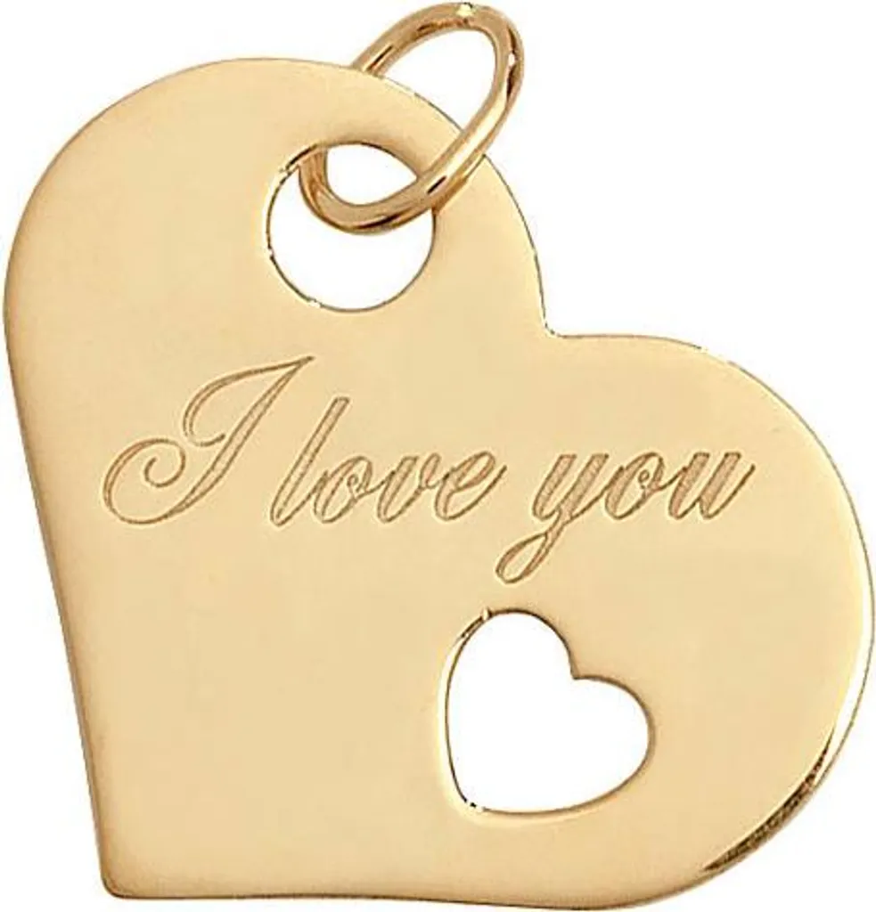 Pendentif Cœur en Or Jaune 375/1000 - 20mm*24mm - Modèle TRS15634