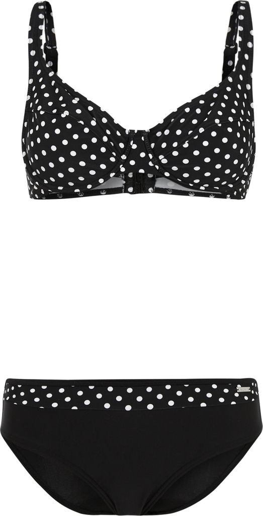 LASCANA Bügel-Bikini schwarz-weiß Größe 46 Cup F