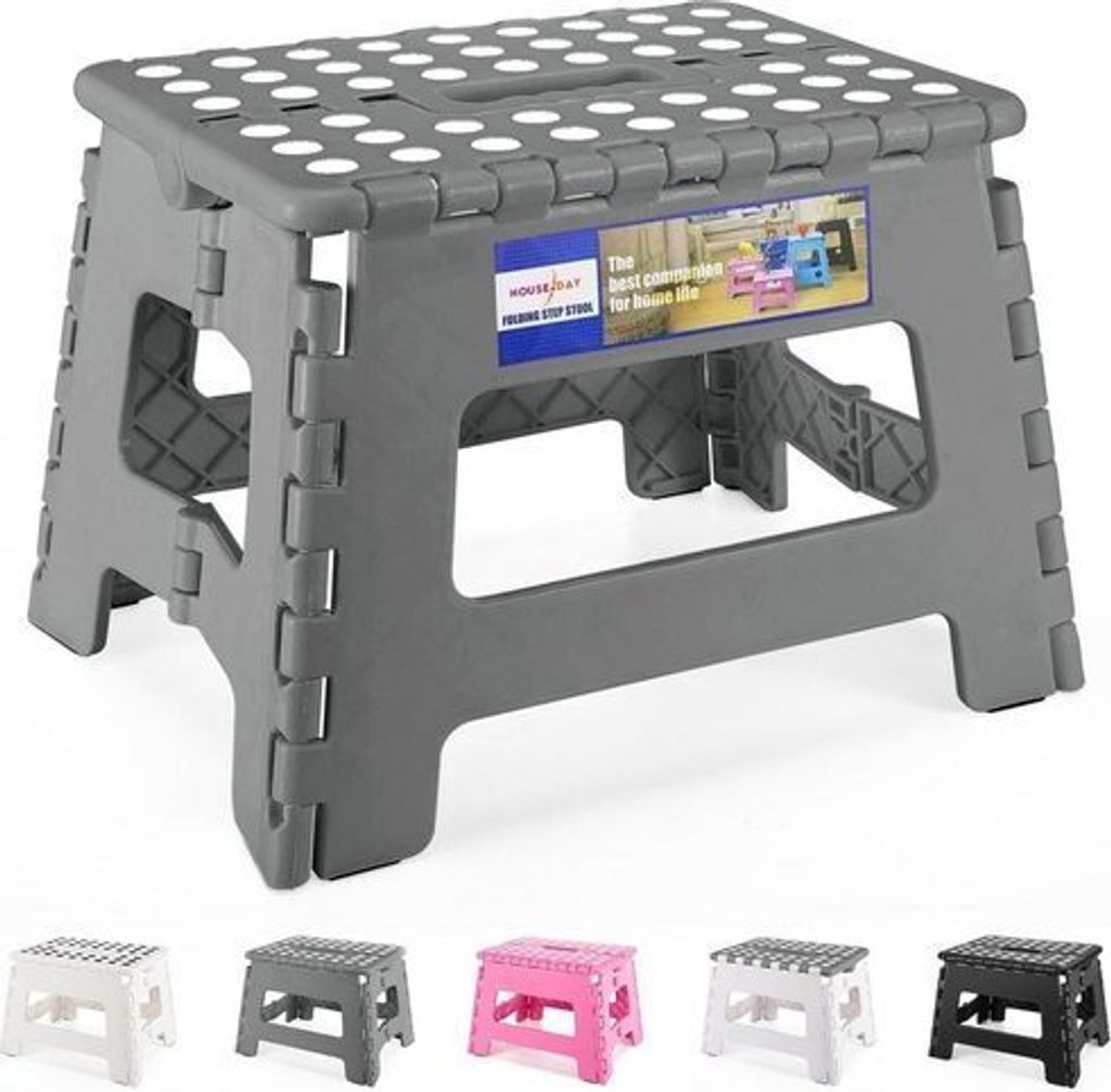 Tritthocker Klappbar Klapphocker Faltbar Höhe 23cm für Produktbild 