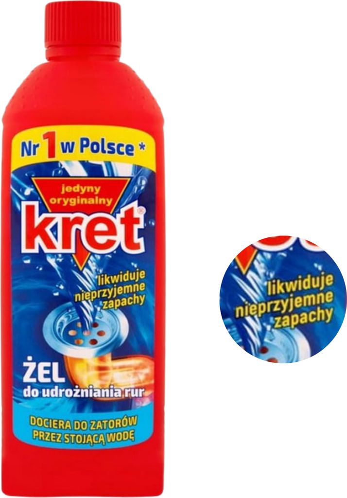 Czerwony Kret Żel do udrażniania rur 500 g Udrażniacz do Zdjęcie produktu 