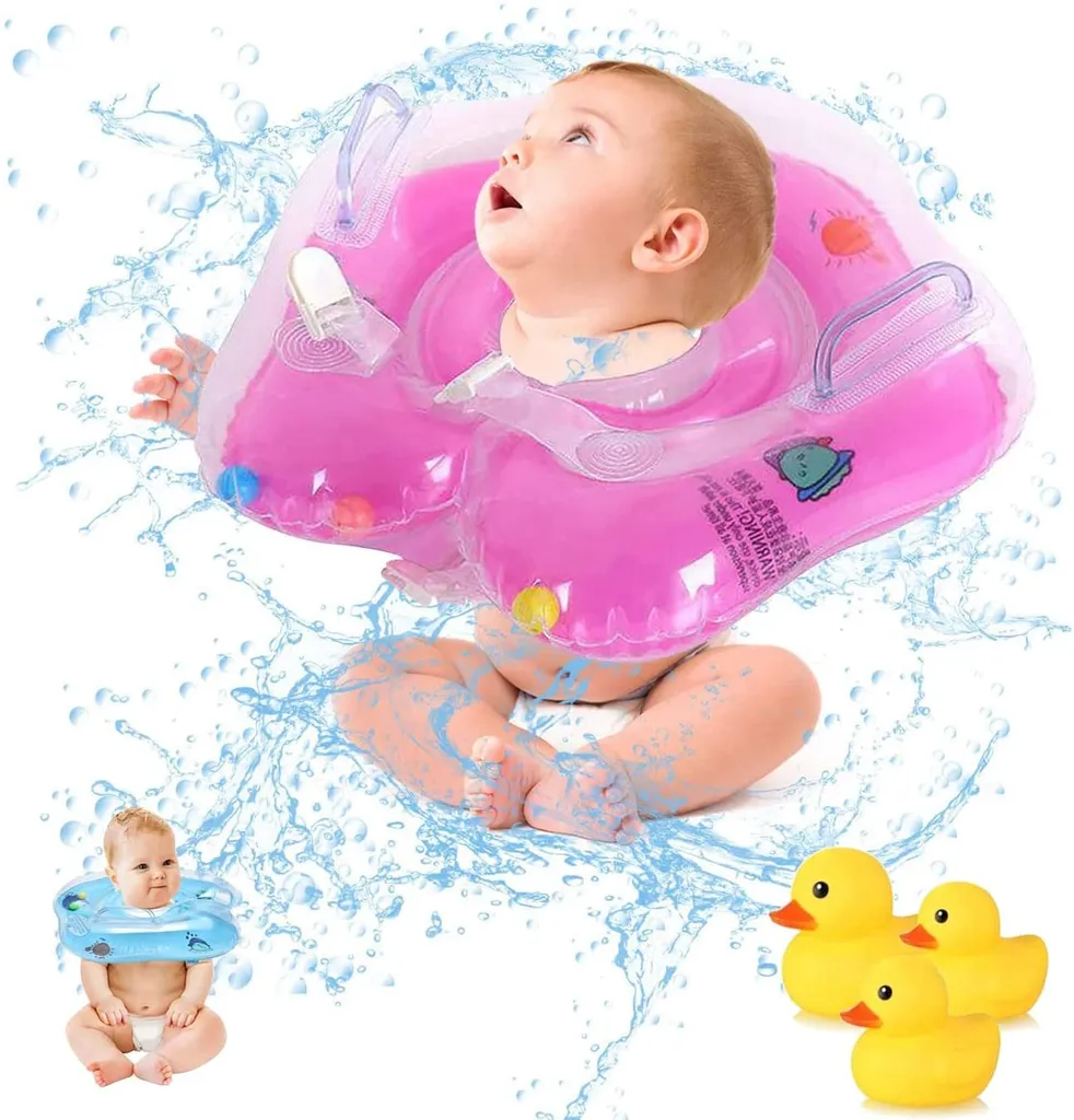 Baby Schwimmring für den Hals Babyschwimmring Schwimmkragen Badehilfe Kinder 