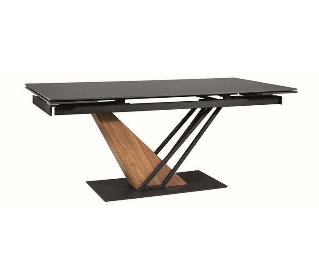 Tavolo pieghevole di design FARES - nero / frassino Immagine del prodotto 
