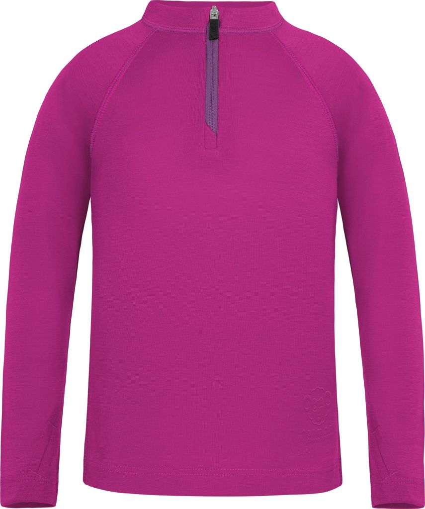 normani Kinder Merino Langarm mit 1/4 Zipper