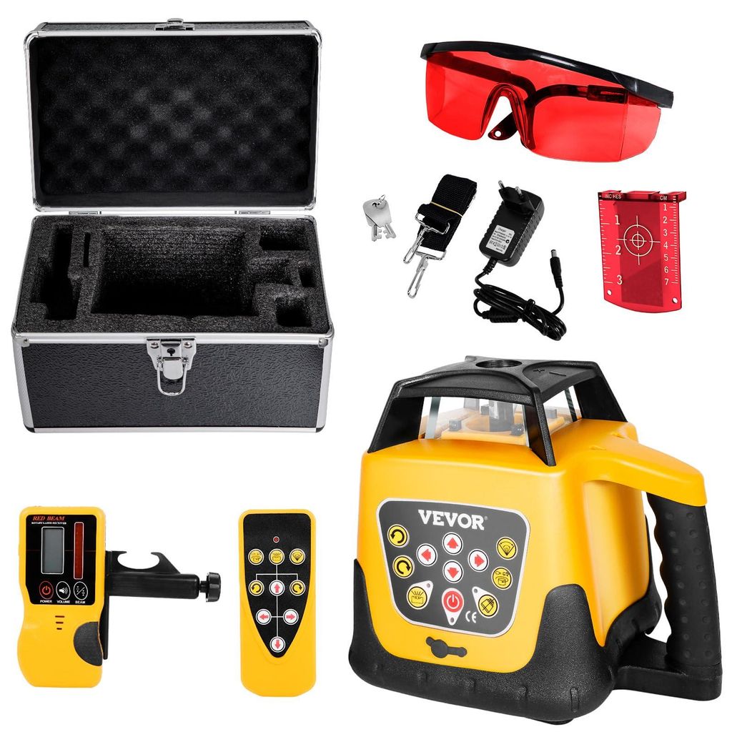 VEVOR rotatie laserwaterpas, rode straal, bereik van 300 Productafbeelding 