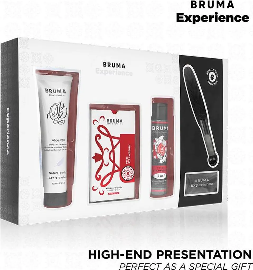 Bruma Kit de Tentation Vibro-Orgasmique Fraise avec Sextoy et Lubrifiant