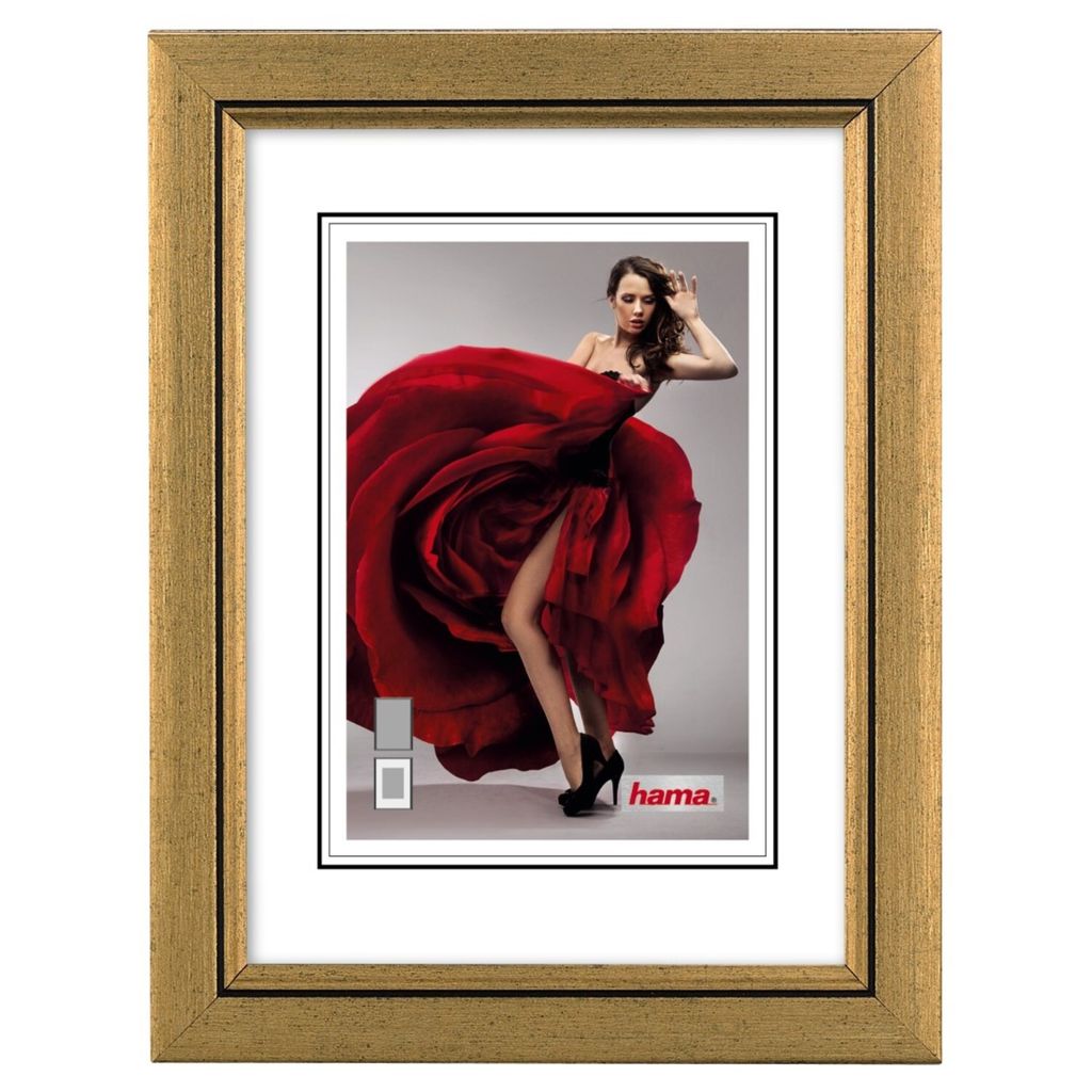 Kunststoffrahmen Lissabon Gold 13 x 18 cm