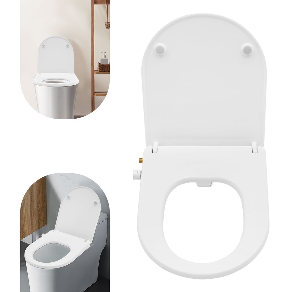 Nicht-elektrischer Toilettensitz mit Bidet, Doppeldüsen-Bidet-Toilettensitz, Toilettensitz mit Wasserspray