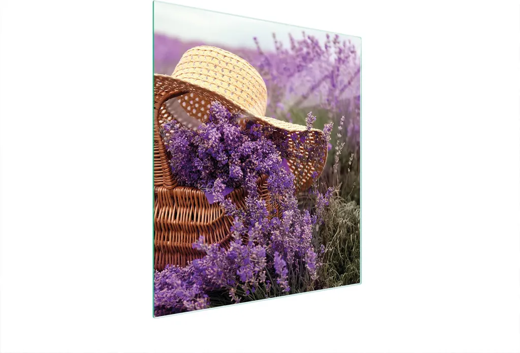 Lastra in Vetro Temperato 45x52 cm | Tagliere e Coprifornelli Lavanda