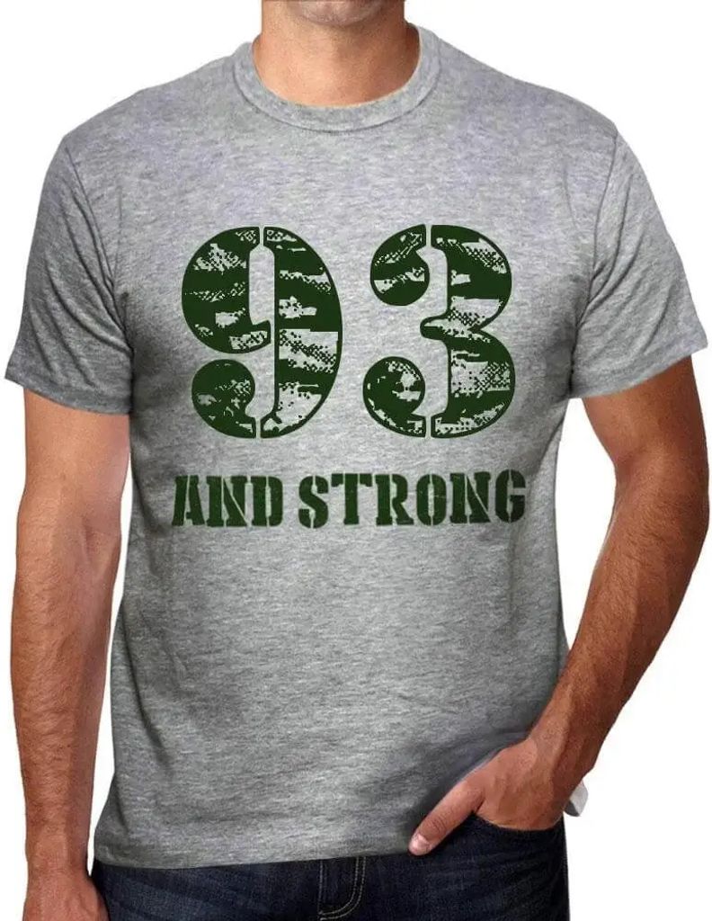 Herren Grafik T-Shirt 93 und stark – 93 And Strong – Geschenk 93. Geburtstag Jahrestag 93 Jahre Jubiläum 93 Jährige Mann Jahrgang 1931 Kurzar...