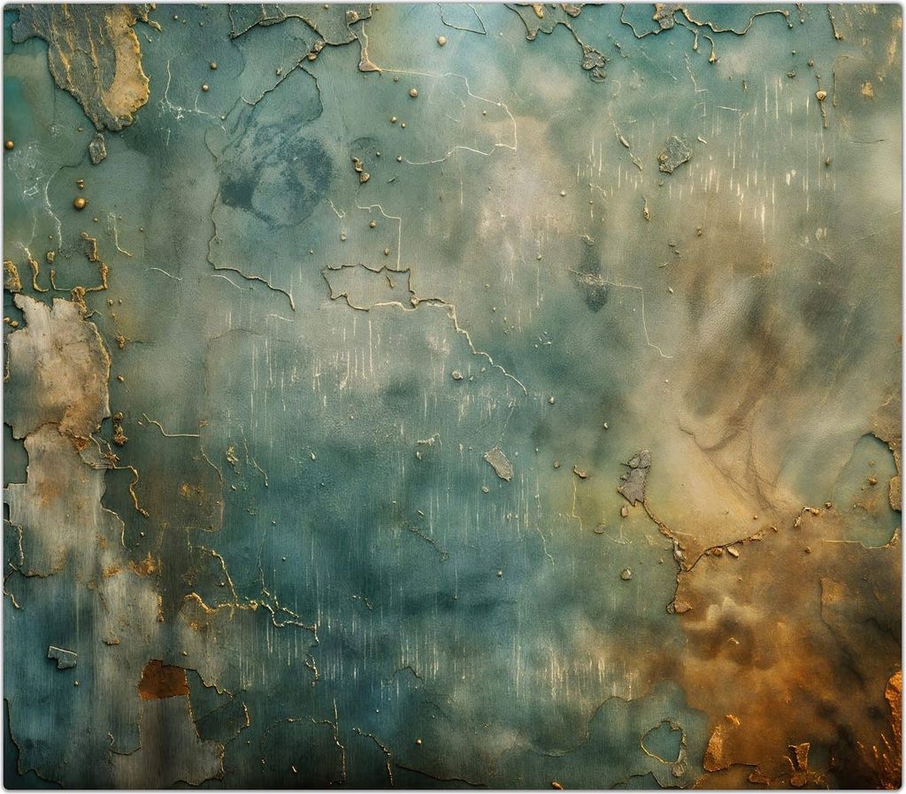 Spritzschutz Herdabdeckplatte Schneidebrett aus Glas Gealterte Wand 1-Teilig (60x52cm)