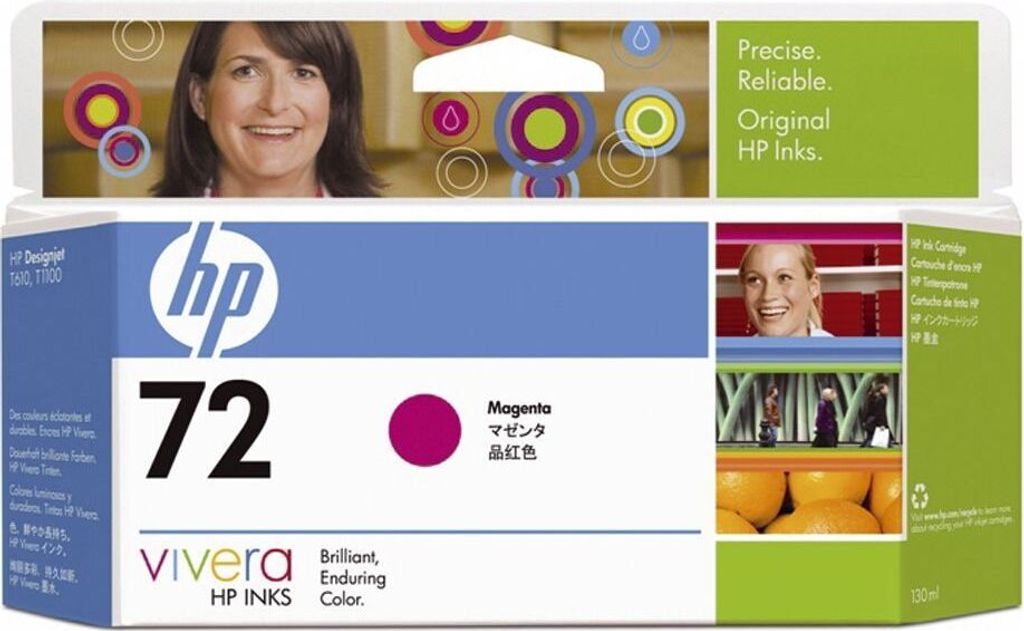 HP Purpurová atramentová kazeta 72, 130 ml, Rad tlačiarní Obrázok produktu 