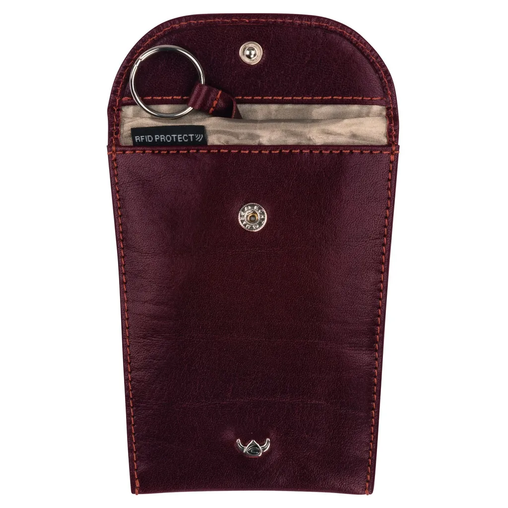 Custodia Chiavi RFID Golden Head Colorado - Pelle Marrone Anti-Graffio - 11