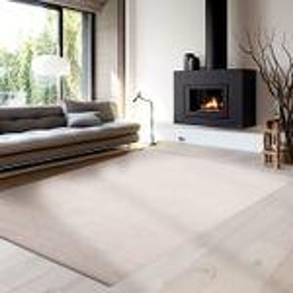 Moderner flauschiger Kurzflor Teppich einfarbig, rutschfest, waschbar & soft - perfekter Komfort für Zuhause, Größe: 80 x 150 cm, Farbe: Beige