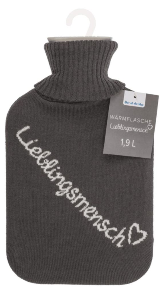 Cremefarbene Wärmflasche, Lieblingsmensch Produktbild 