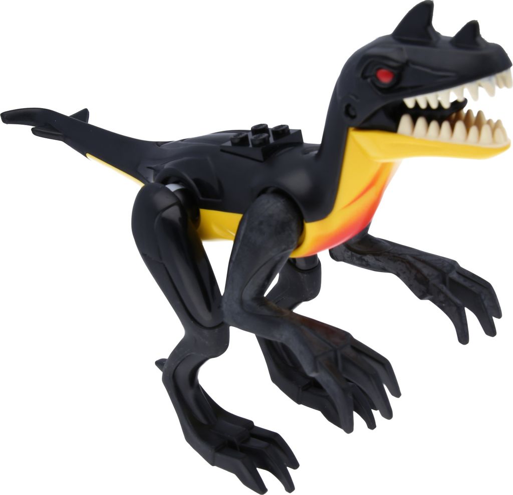 1x Lego animal dinosaure Velociraptor Dino 2010 noir jaune Image du produit 