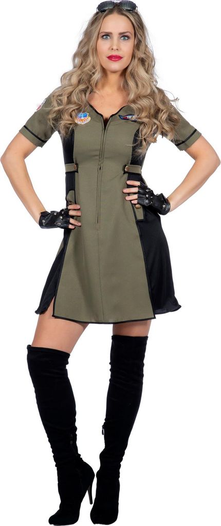 Top Gun Piloot Dame Jurk Kostuum 38