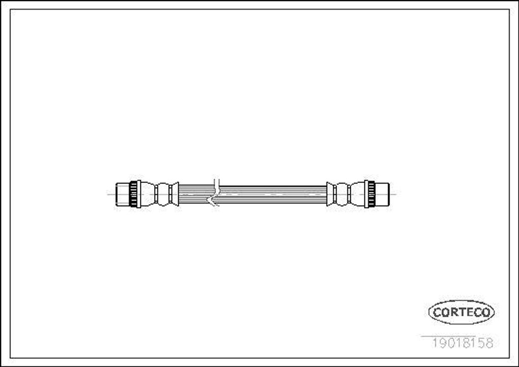 CORTECO 19018158 Bremsschlauch OE 480640 kompatibel mit Avantime, Clio, Espace, Scenic, Kangoo, Megane, Sport Spider, Twingo