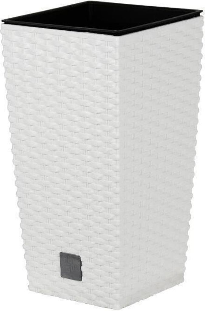 Blumentopf + Einsatz Blumenkübel Rattan RATO SQUARE DRTS170 Produktbild 3