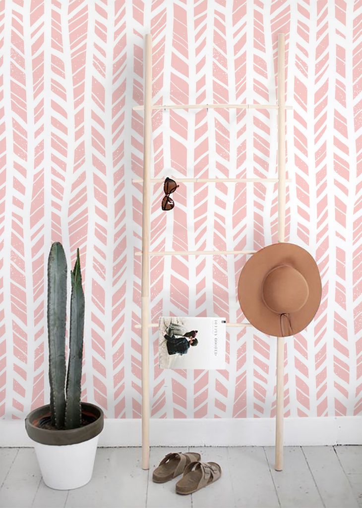 Coloray Fototapete 312x219 cm An Einer Wand Latex Latextapete - Herringbone Pastell Geometric.